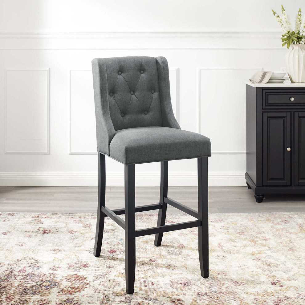 Modway Baronet Tufted Button Upholstered Fabric Counter Stool - EEI-3739 | Counter Stools | Modishstore - 15