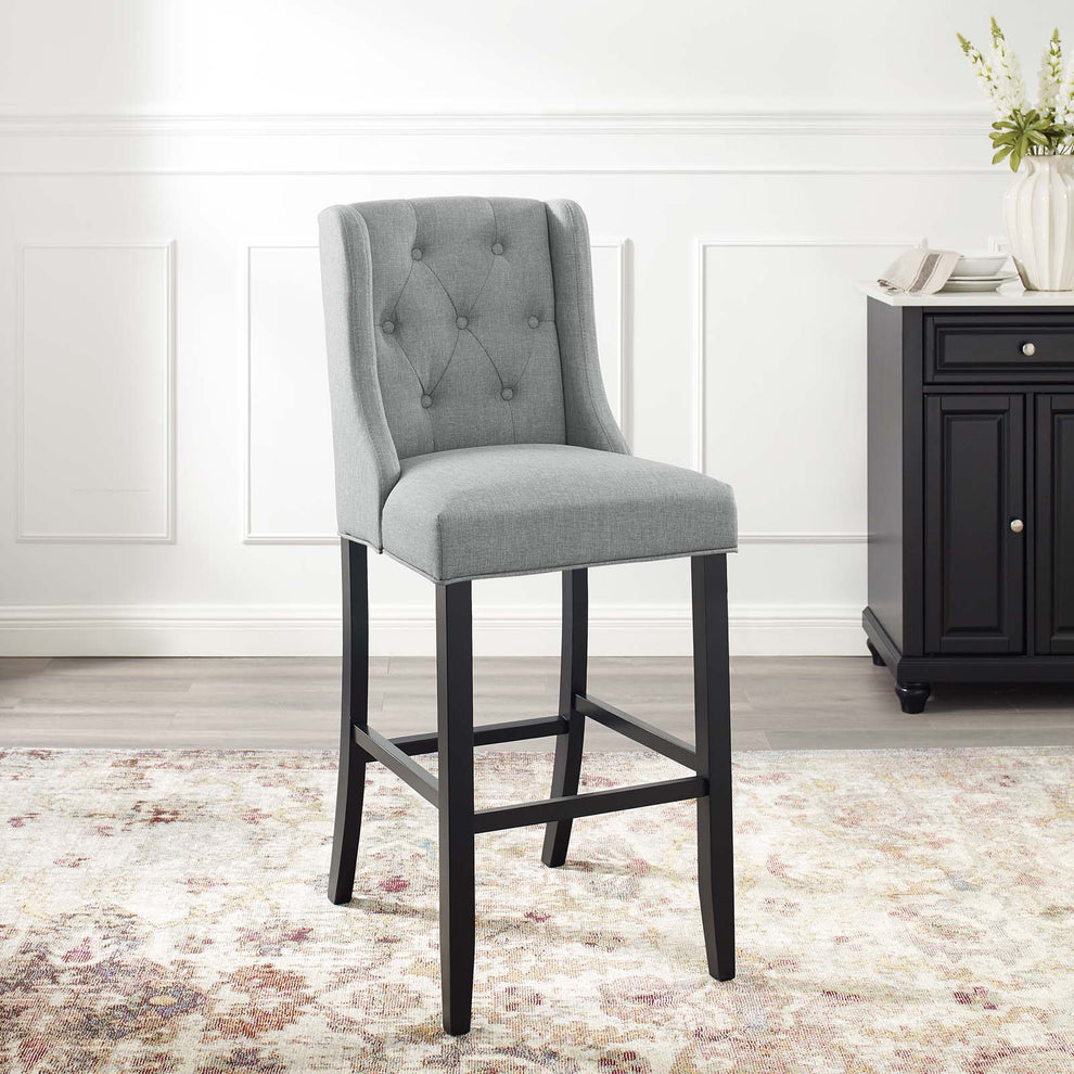 Modway Baronet Tufted Button Upholstered Fabric Bar Stool - EEI-3741 | Bar Stools | Modishstore - 22