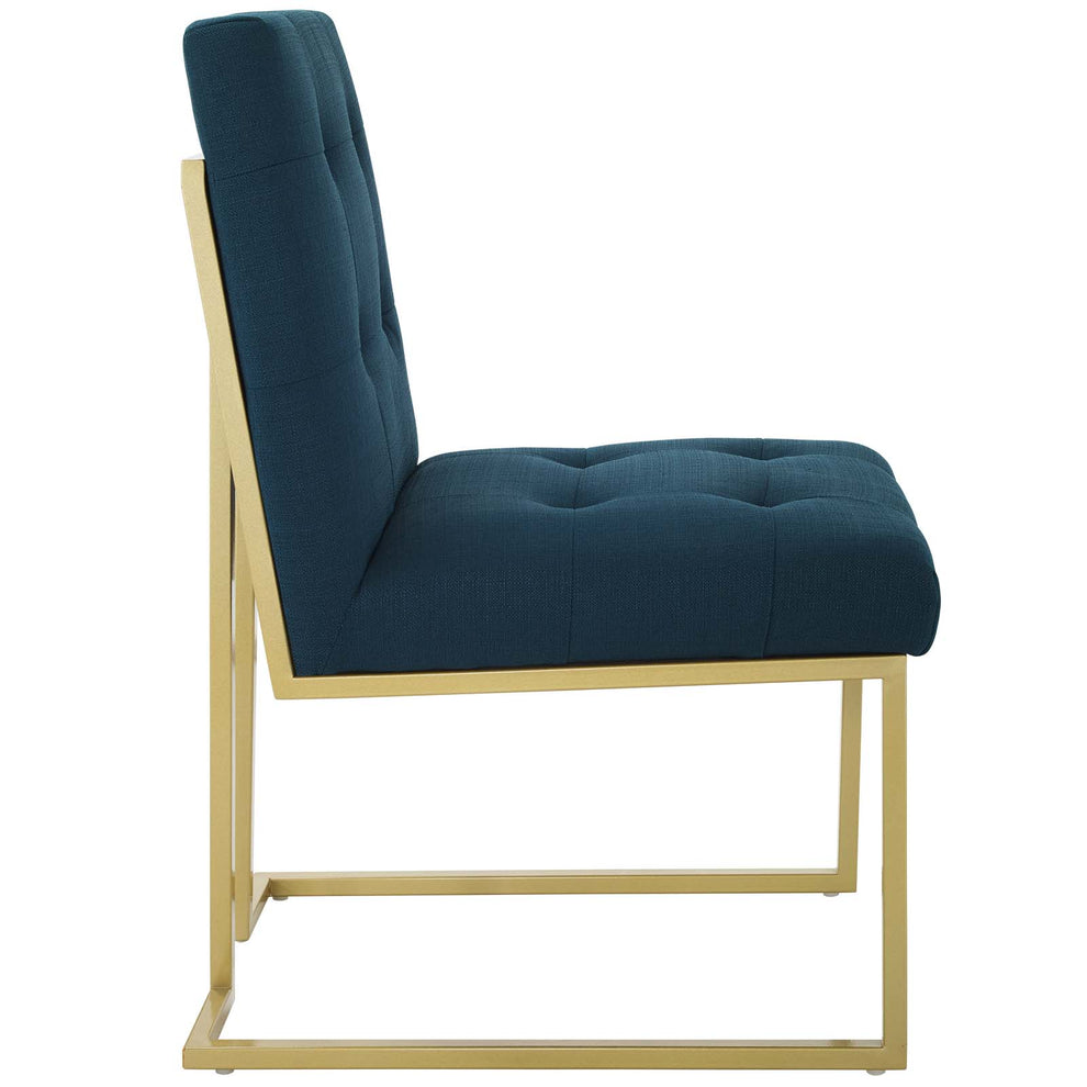 Modway Privy Gold Stainless Steel Upholstered Fabric Dining Accent Chair - EEI-3743 | Dining Chairs | Modishstore - 4