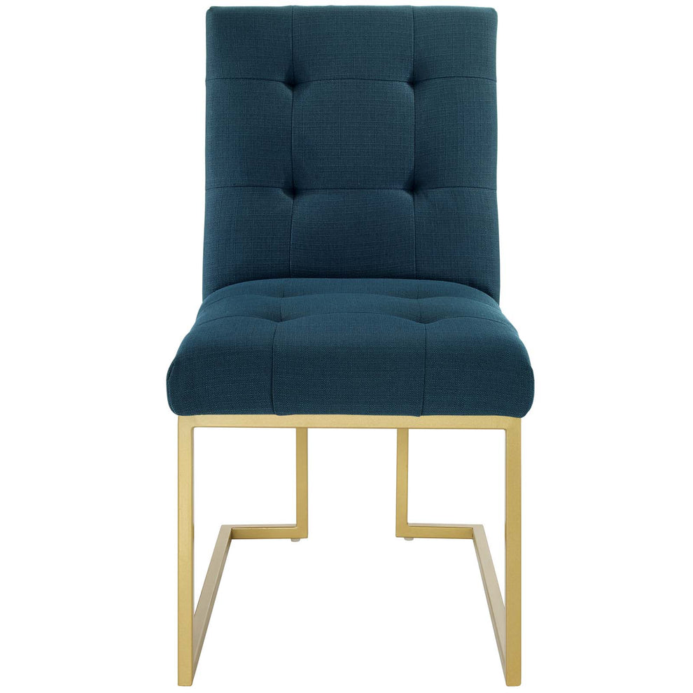 Modway Privy Gold Stainless Steel Upholstered Fabric Dining Accent Chair - EEI-3743 | Dining Chairs | Modishstore - 3