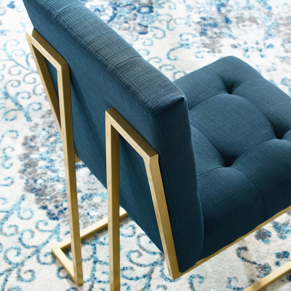 Modway Privy Gold Stainless Steel Upholstered Fabric Dining Accent Chair - EEI-3743 | Dining Chairs | Modishstore - 8