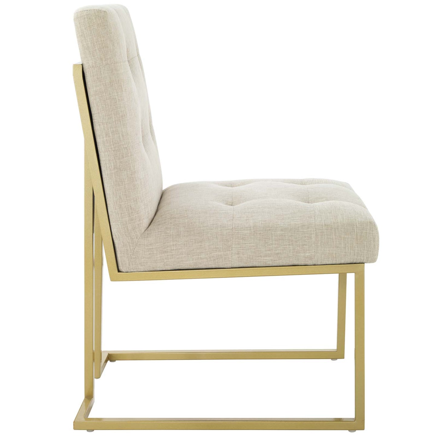Modway Privy Gold Stainless Steel Upholstered Fabric Dining Accent Chair | Dining Chairs | Modishstore-11