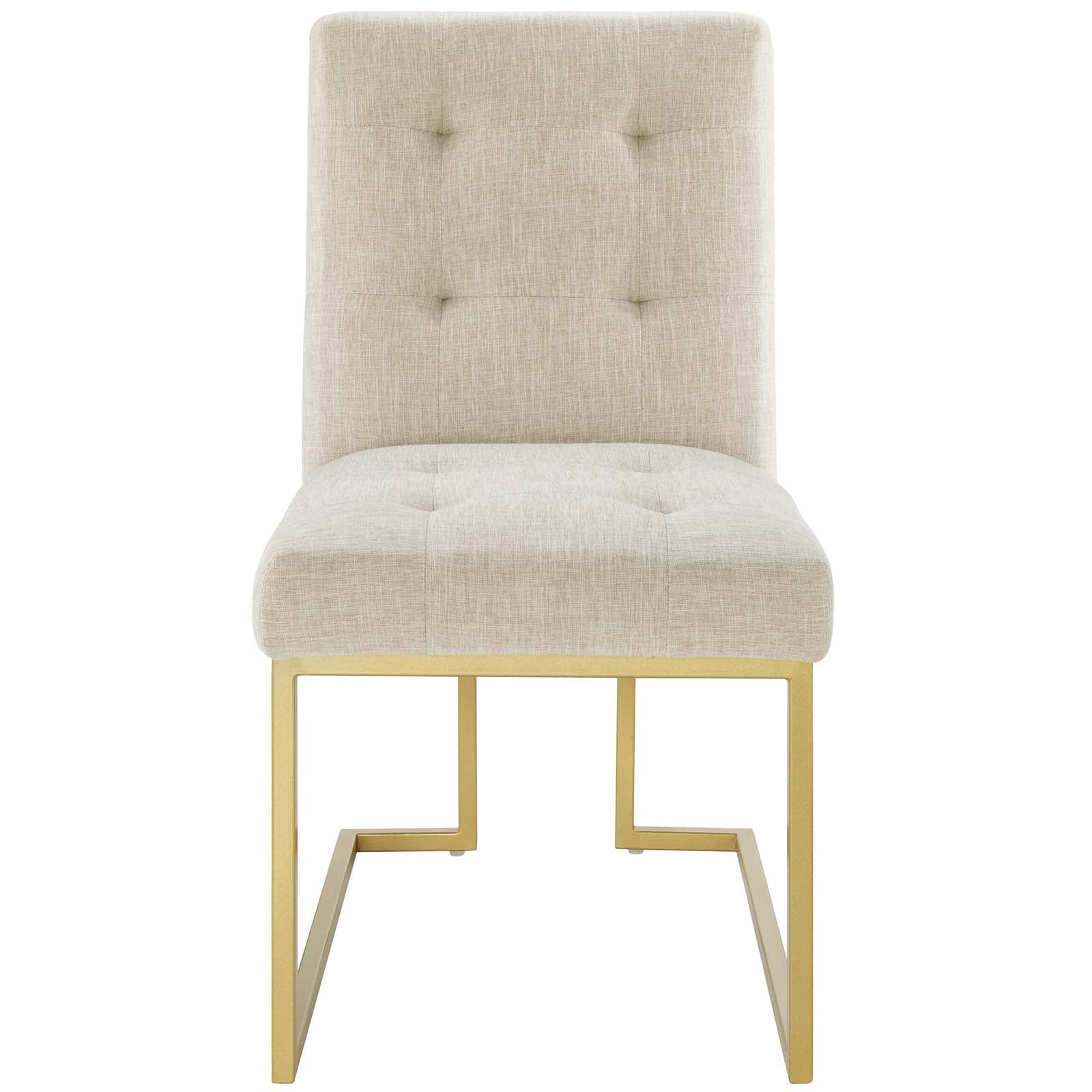 Modway Privy Gold Stainless Steel Upholstered Fabric Dining Accent Chair | Dining Chairs | Modishstore-10