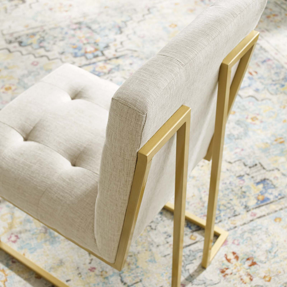 Modway Privy Gold Stainless Steel Upholstered Fabric Dining Accent Chair - EEI-3743 | Dining Chairs | Modishstore - 13
