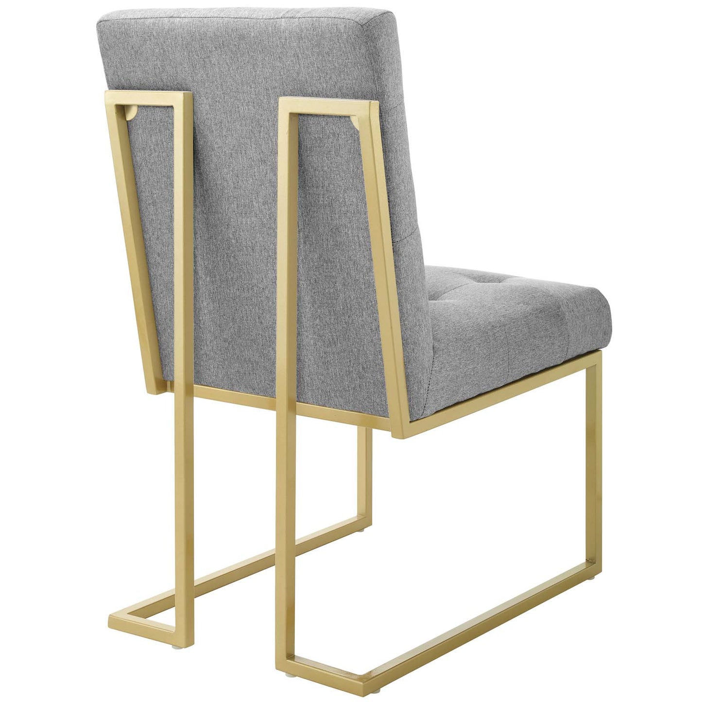 Modway Privy Gold Stainless Steel Upholstered Fabric Dining Accent Chair | Dining Chairs | Modishstore-21