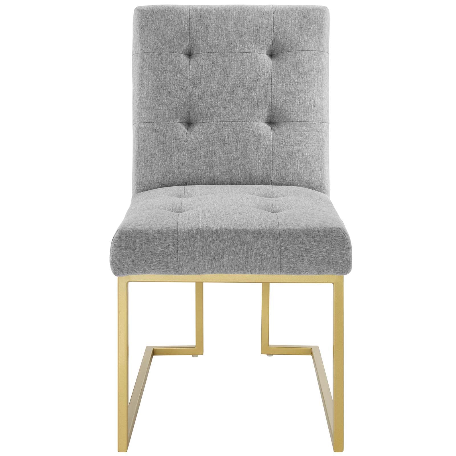 Modway Privy Gold Stainless Steel Upholstered Fabric Dining Accent Chair | Dining Chairs | Modishstore-19