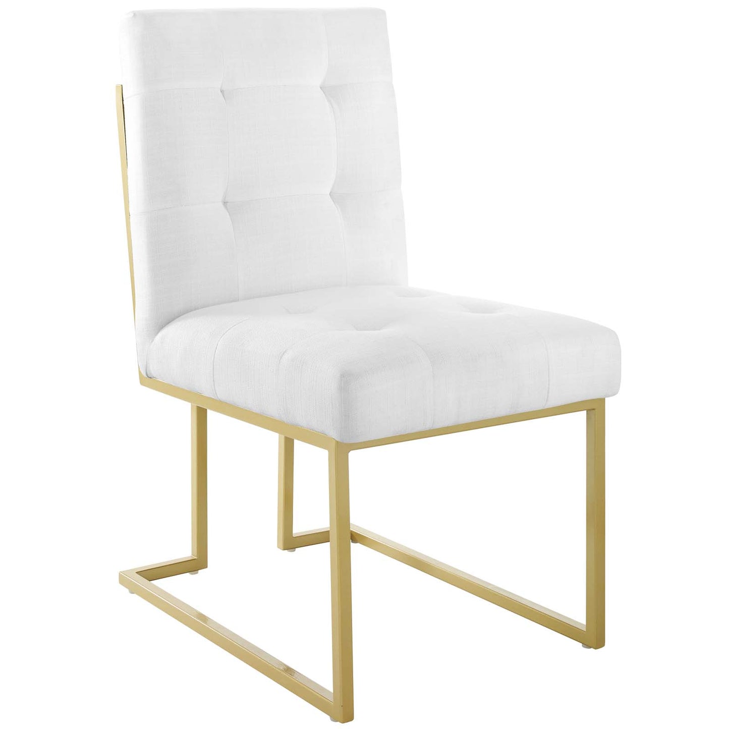 Modway Privy Gold Stainless Steel Upholstered Fabric Dining Accent Chair | Dining Chairs | Modishstore-25