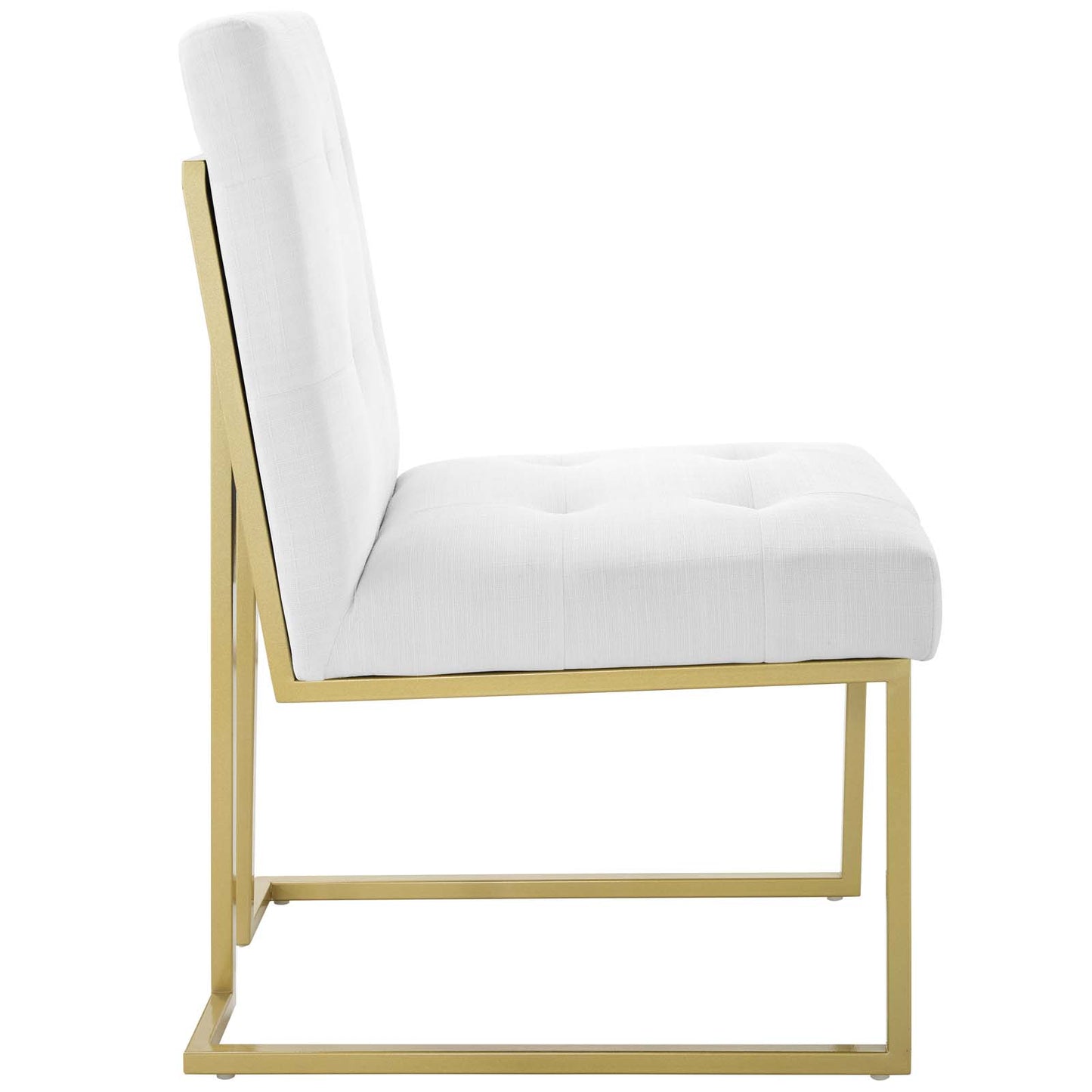 Modway Privy Gold Stainless Steel Upholstered Fabric Dining Accent Chair | Dining Chairs | Modishstore-27
