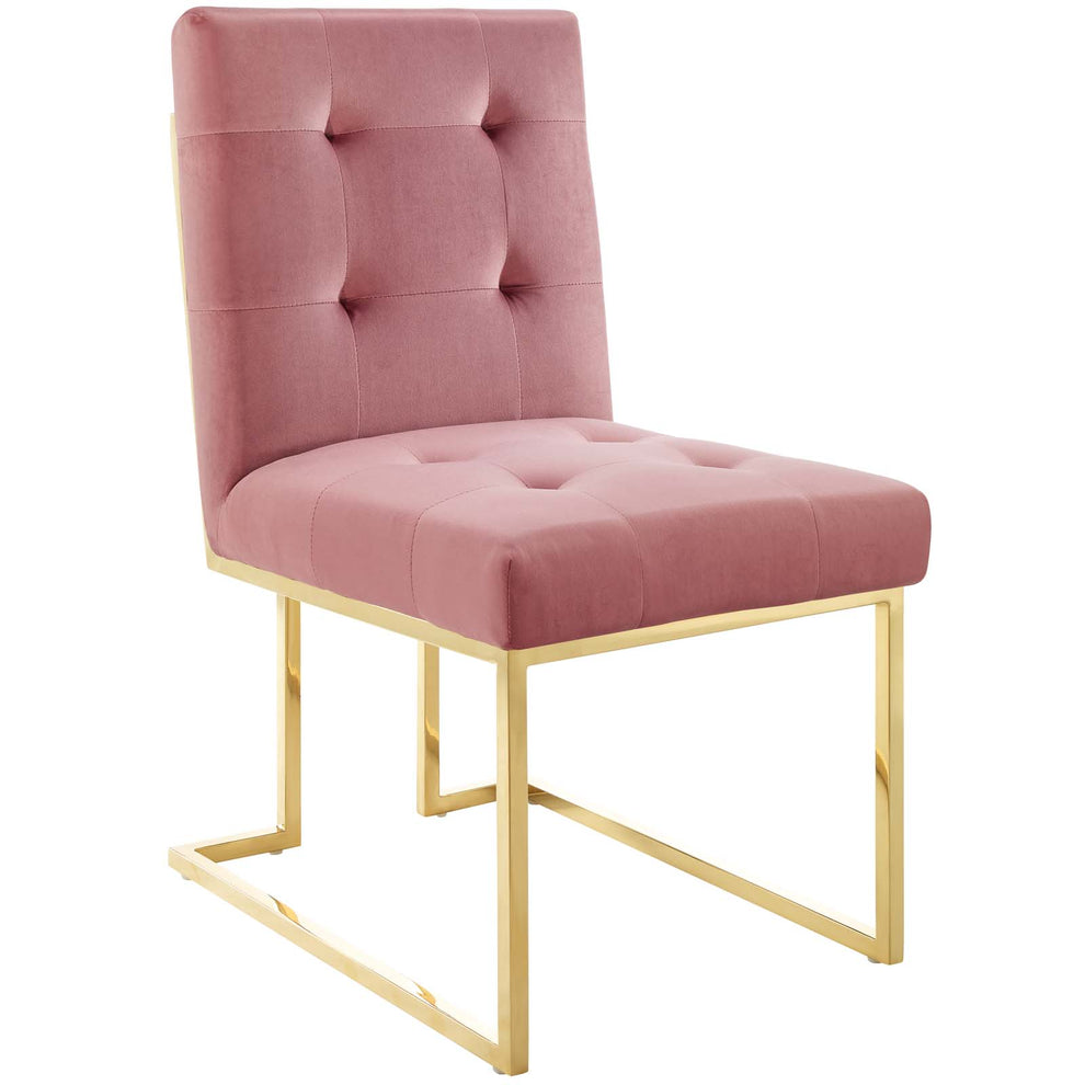 Modway Privy Gold Stainless Steel Performance Velvet Dining Chair - EEI-3744 | Dining Chairs | Modishstore - 14