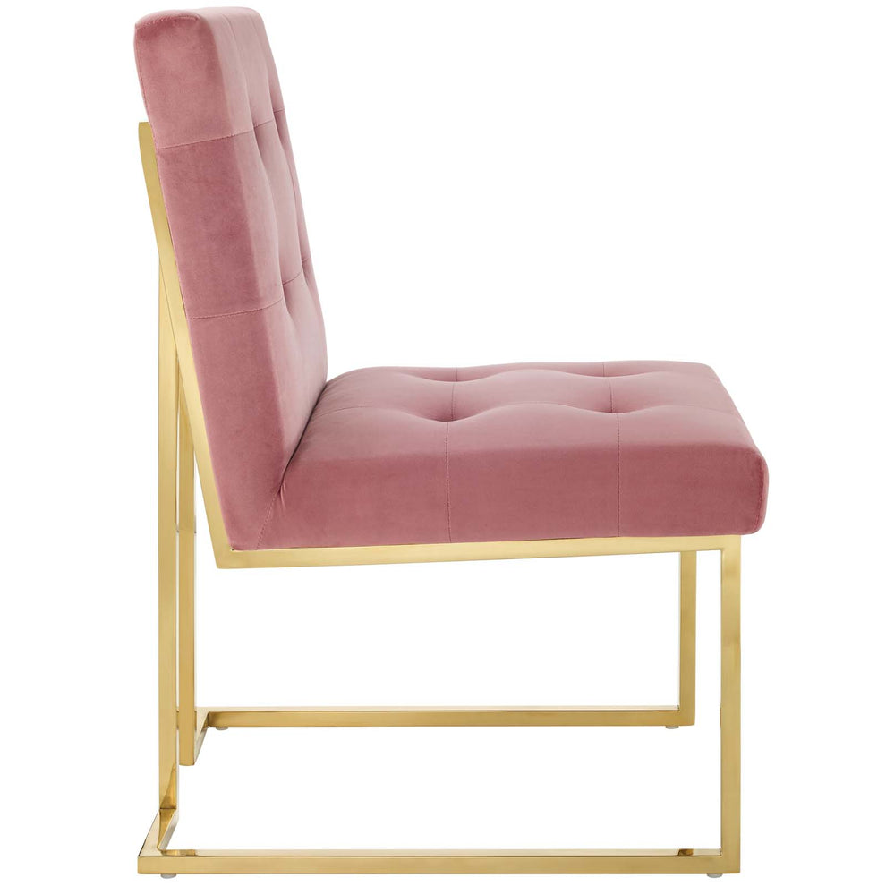 Modway Privy Gold Stainless Steel Performance Velvet Dining Chair - EEI-3744 | Dining Chairs | Modishstore - 13
