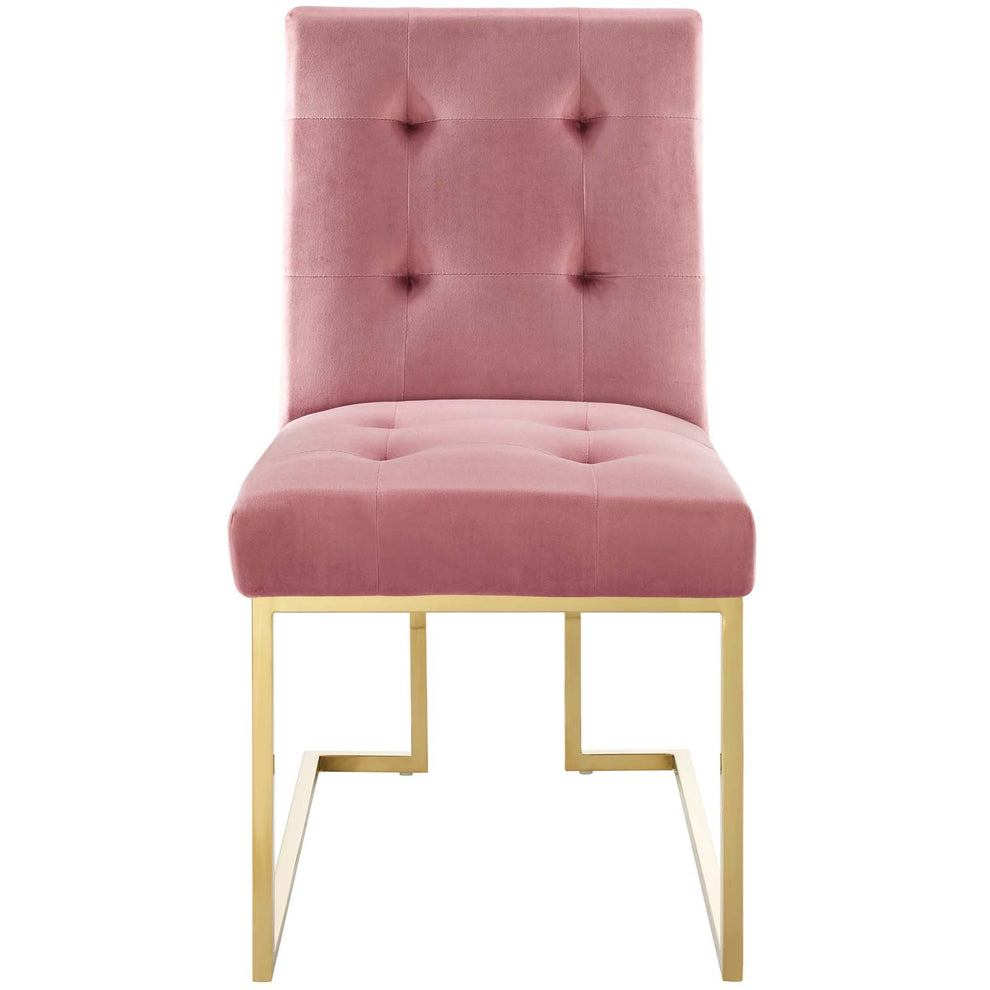 Modway Privy Gold Stainless Steel Performance Velvet Dining Chair - EEI-3744 | Dining Chairs | Modishstore - 12