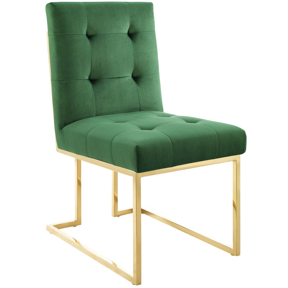 Modway Privy Gold Stainless Steel Performance Velvet Dining Chair - EEI-3744 | Dining Chairs | Modishstore - 17