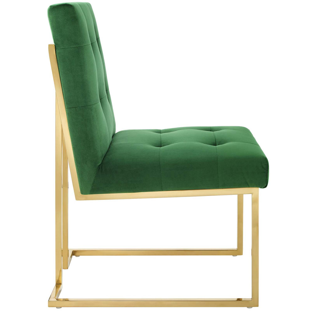 Modway Privy Gold Stainless Steel Performance Velvet Dining Chair - EEI-3744 | Dining Chairs | Modishstore - 19