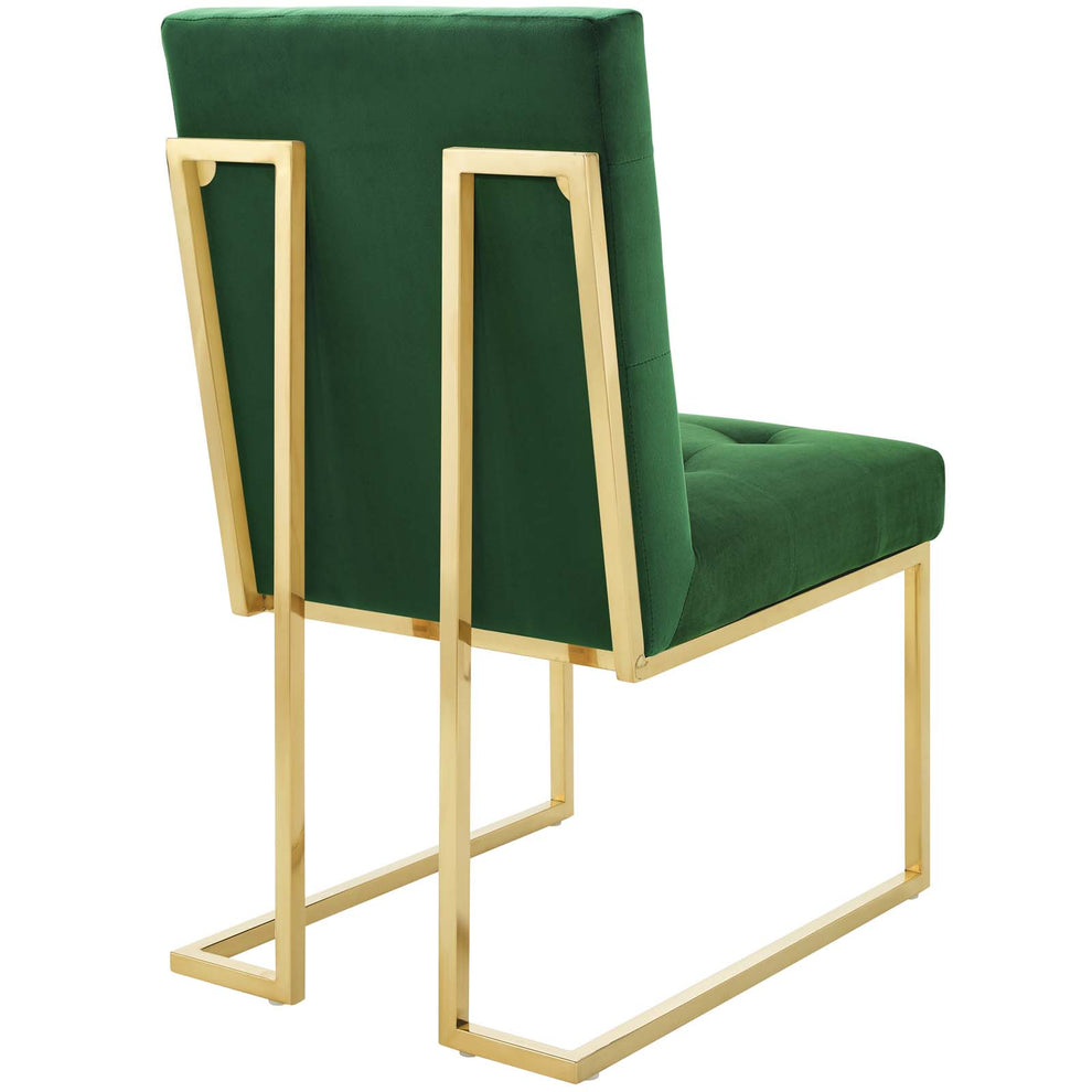 Modway Privy Gold Stainless Steel Performance Velvet Dining Chair - EEI-3744 | Dining Chairs | Modishstore - 21