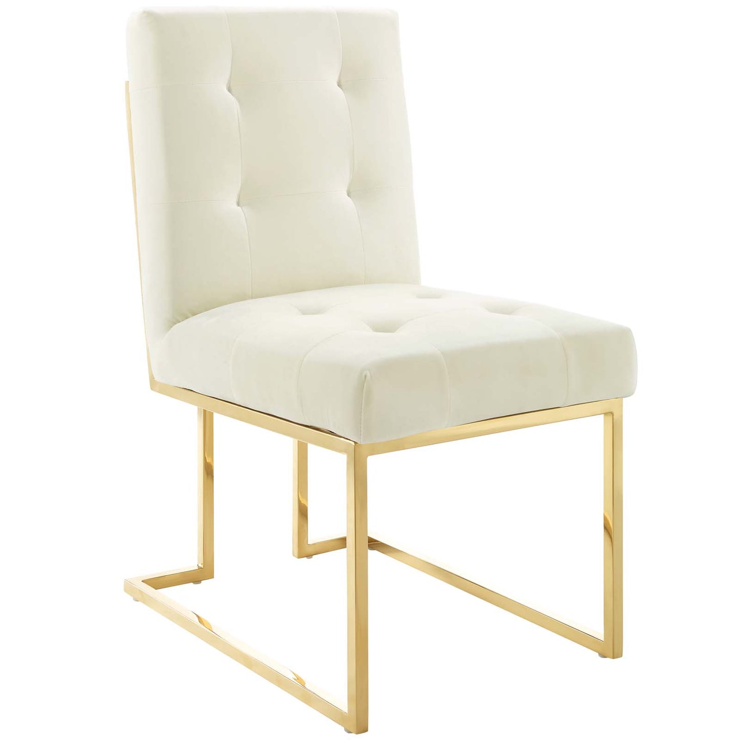 Modway Privy Gold Stainless Steel Performance Velvet Dining Chair | Dining Chairs | Modishstore-17