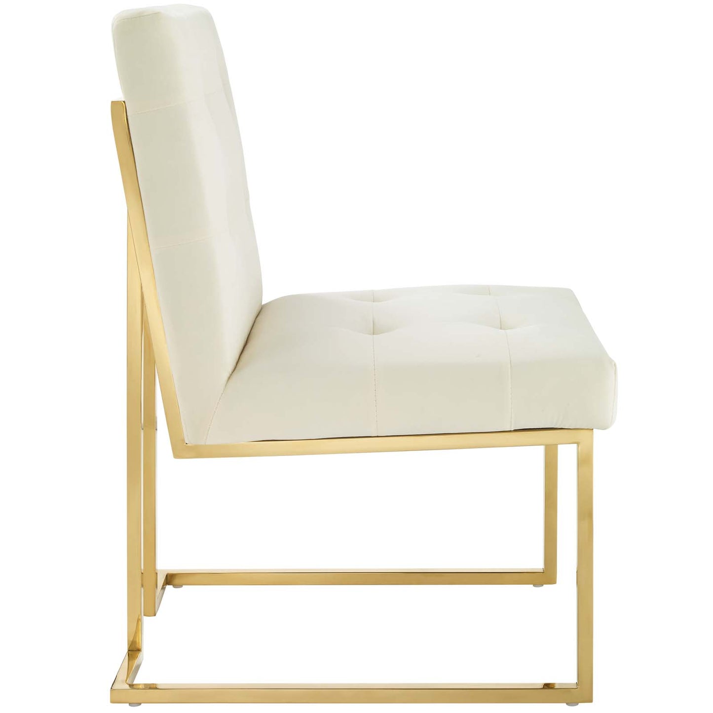Modway Privy Gold Stainless Steel Performance Velvet Dining Chair | Dining Chairs | Modishstore-25