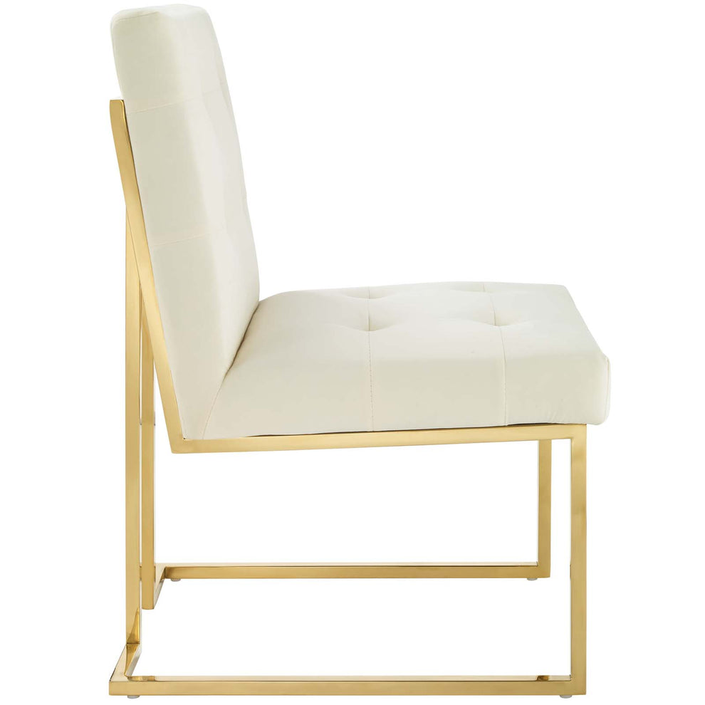 Modway Privy Gold Stainless Steel Performance Velvet Dining Chair - EEI-3744 | Dining Chairs | Modishstore - 29
