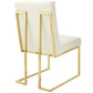 Modway Privy Gold Stainless Steel Performance Velvet Dining Chair | Dining Chairs | Modishstore-29