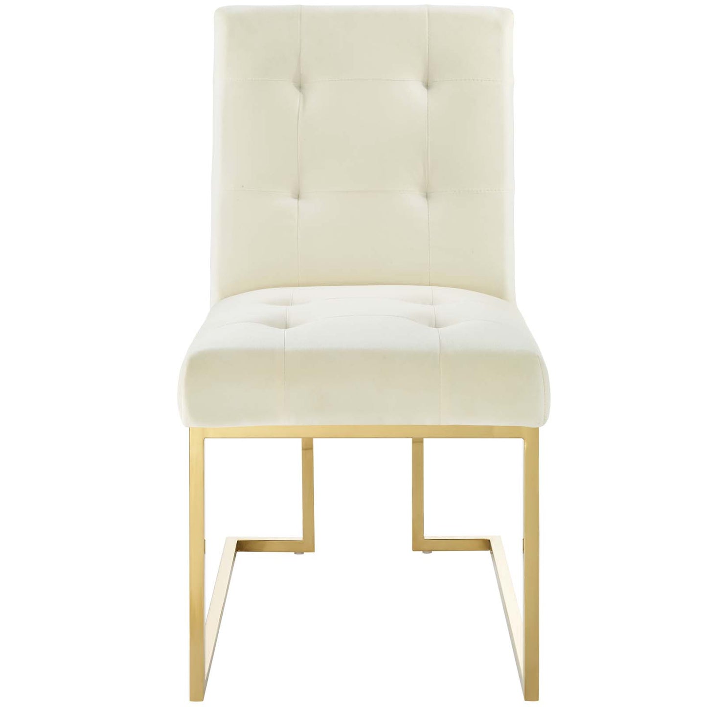 Modway Privy Gold Stainless Steel Performance Velvet Dining Chair | Dining Chairs | Modishstore-21