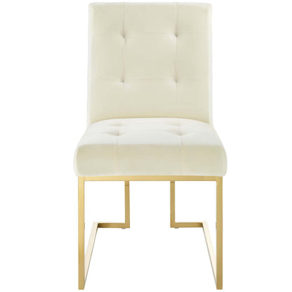 Modway Privy Gold Stainless Steel Performance Velvet Dining Chair - EEI-3744 | Dining Chairs | Modishstore - 28