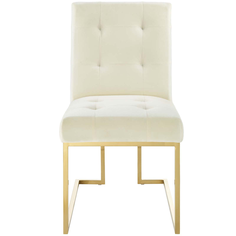 Modway Privy Gold Stainless Steel Performance Velvet Dining Chair - EEI-3744 | Dining Chairs | Modishstore - 28