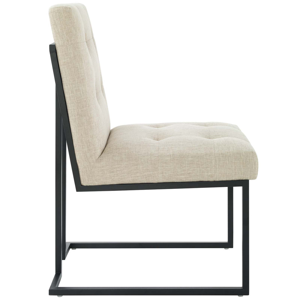 Modway Privy Black Stainless Steel Upholstered Fabric Dining Chair - EEI-3745 | Dining Chairs | Modishstore - 4