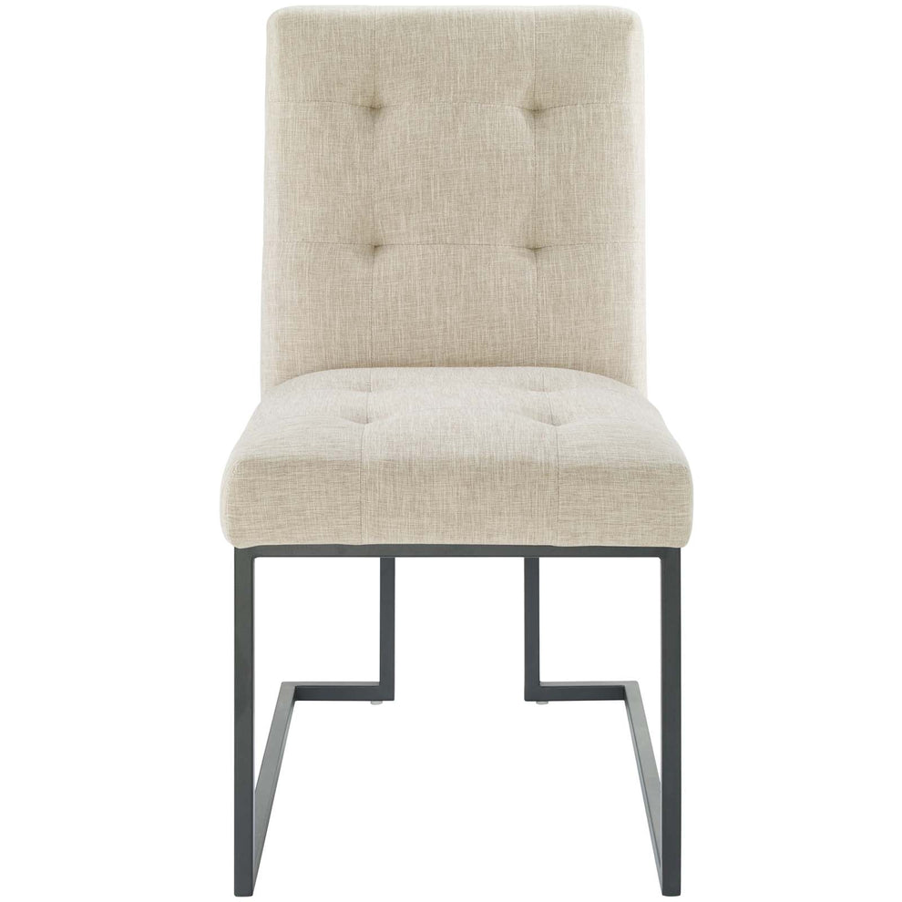 Modway Privy Black Stainless Steel Upholstered Fabric Dining Chair - EEI-3745 | Dining Chairs | Modishstore - 3