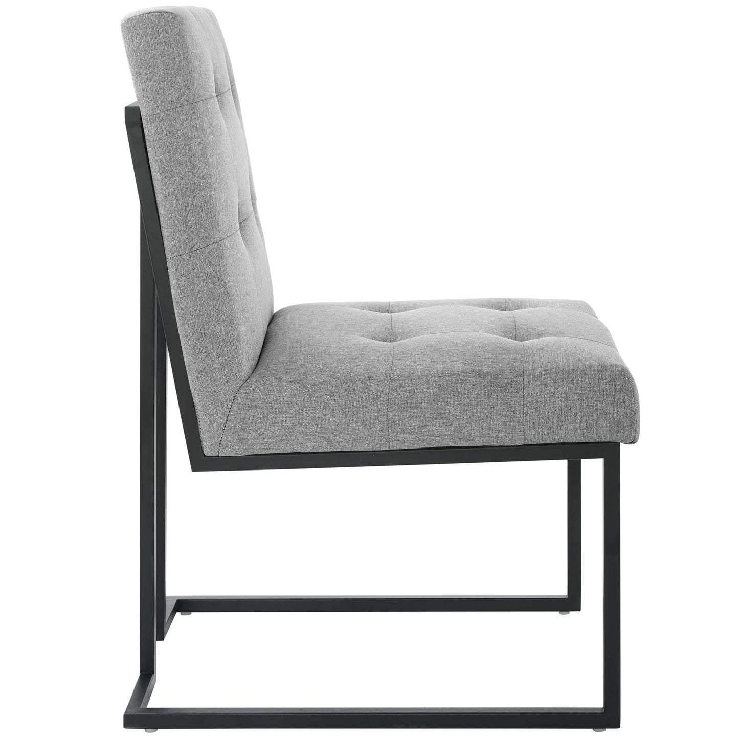Modway Privy Black Stainless Steel Upholstered Fabric Dining Chair - EEI-3745 | Dining Chairs | Modishstore - 12