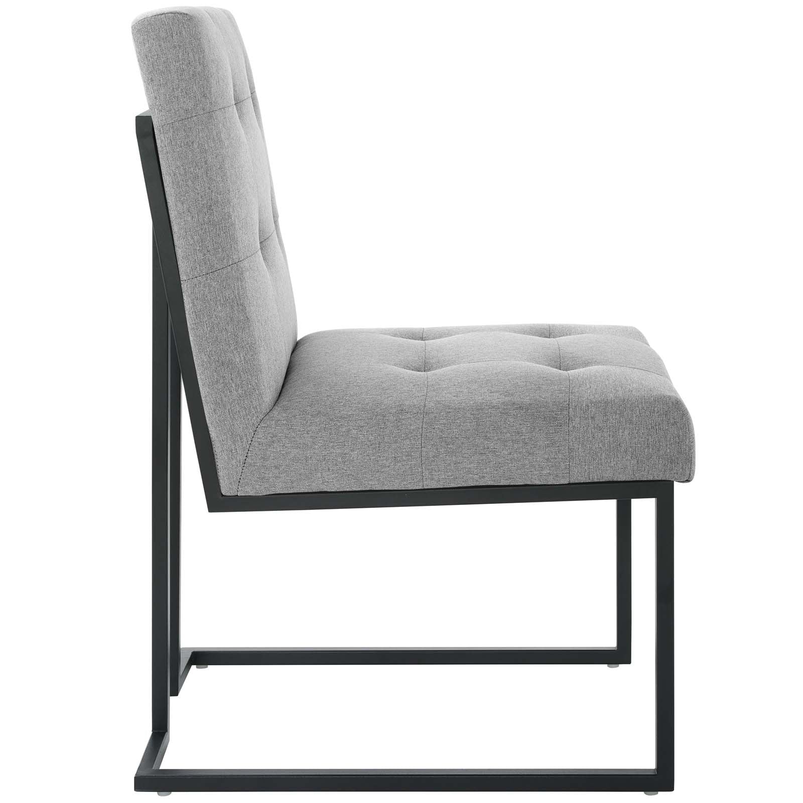 Modway Privy Black Stainless Steel Upholstered Fabric Dining Chair - EEI-3745 | Dining Chairs | Modishstore - 12