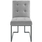 Modway Privy Black Stainless Steel Upholstered Fabric Dining Chair - EEI-3745 | Dining Chairs | Modishstore - 11