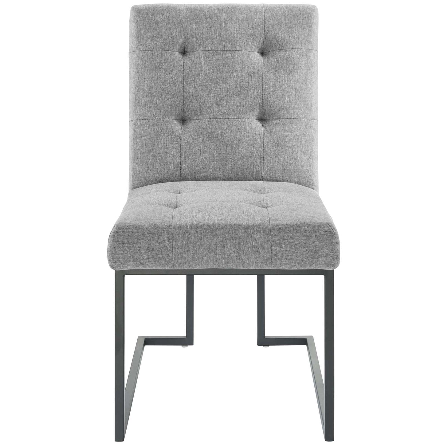 Modway Privy Black Stainless Steel Upholstered Fabric Dining Chair - EEI-3745 | Dining Chairs | Modishstore - 11