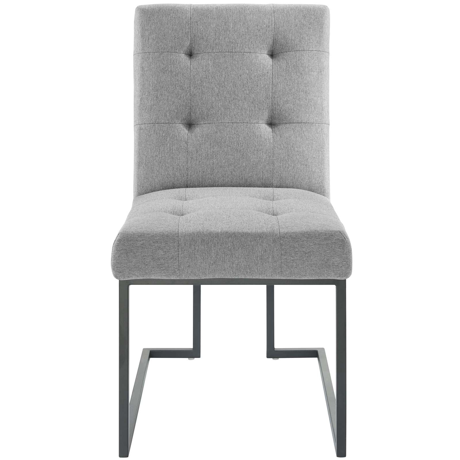 Modway Privy Black Stainless Steel Upholstered Fabric Dining Chair - EEI-3745 | Dining Chairs | Modishstore - 11