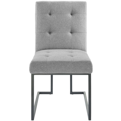 Modway Privy Black Stainless Steel Upholstered Fabric Dining Chair - EEI-3745 | Dining Chairs | Modishstore - 11