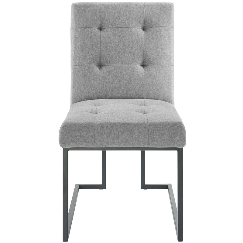 Modway Privy Black Stainless Steel Upholstered Fabric Dining Chair - EEI-3745 | Dining Chairs | Modishstore - 11
