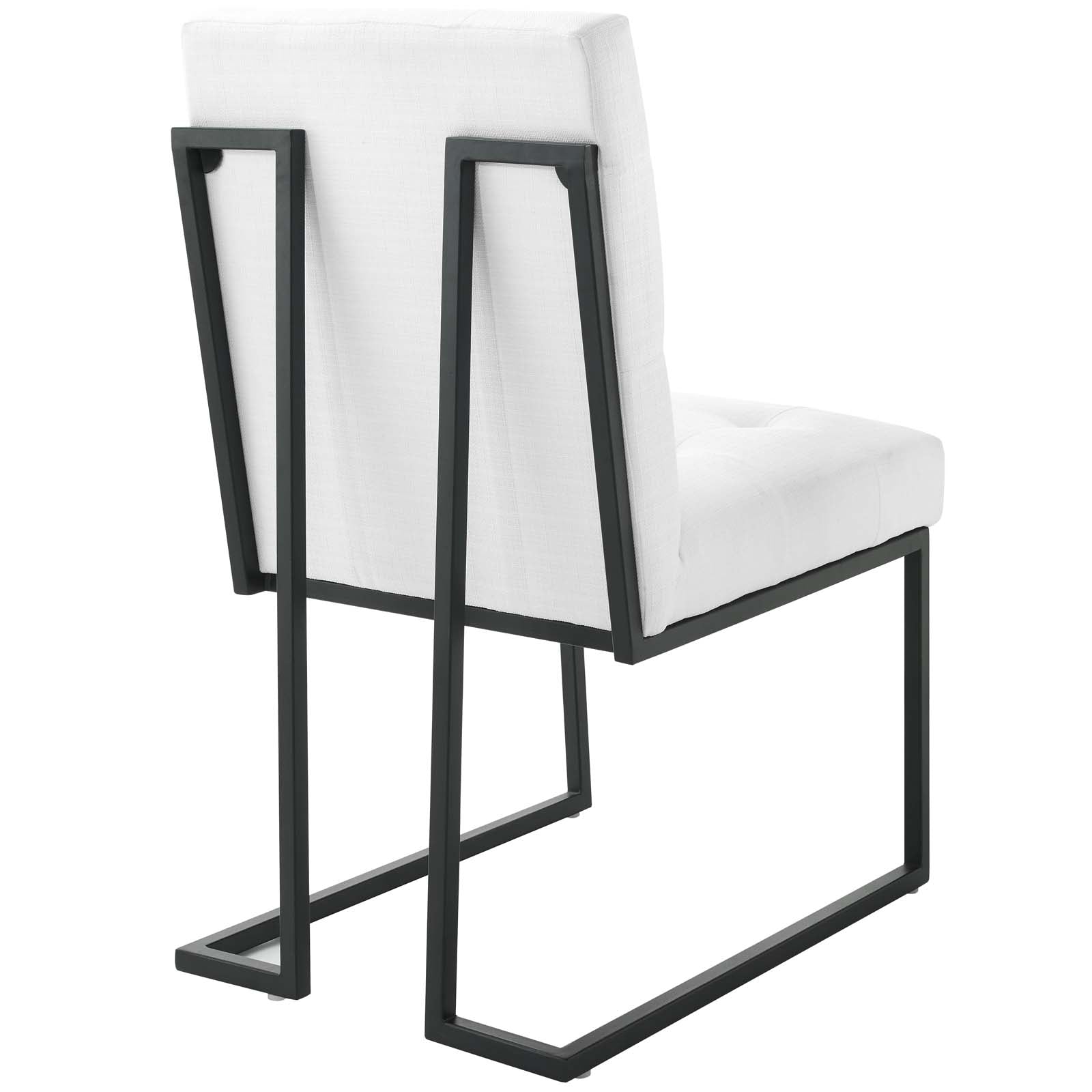 Modway Privy Black Stainless Steel Upholstered Fabric Dining Chair - EEI-3745 | Dining Chairs | Modishstore - 20