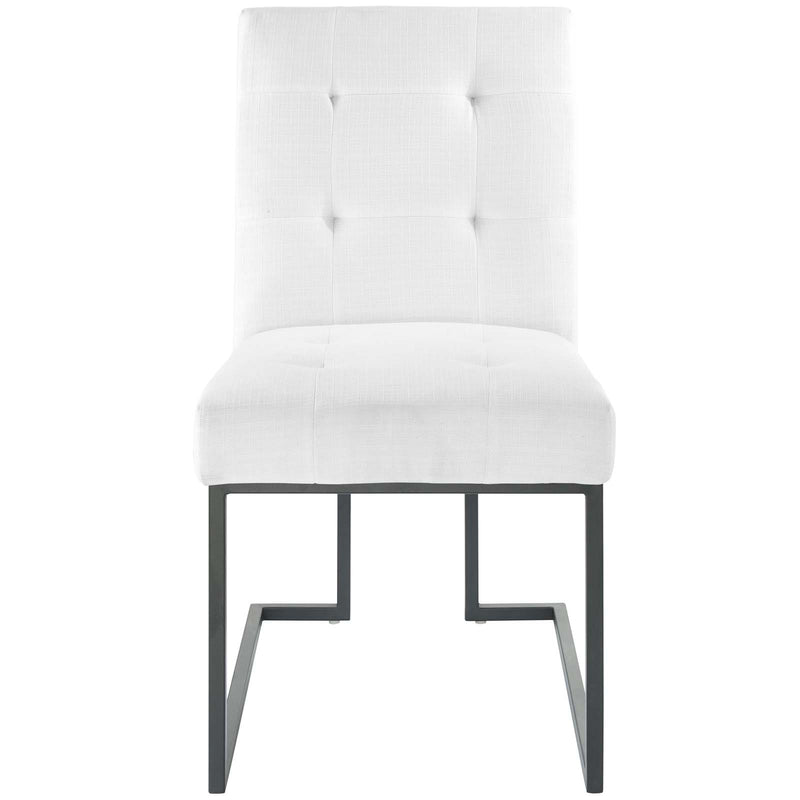 Modway Privy Black Stainless Steel Upholstered Fabric Dining Chair - EEI-3745 | Dining Chairs | Modishstore - 18