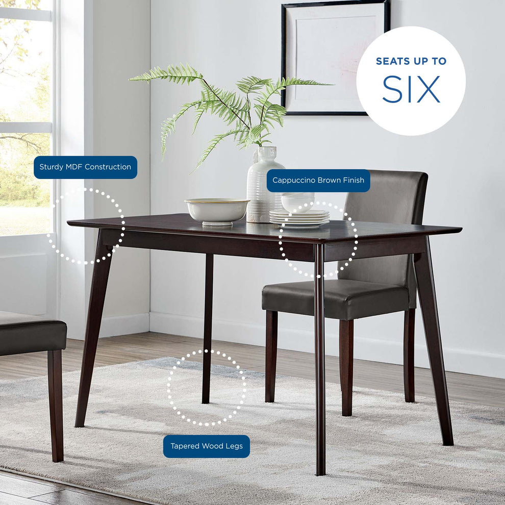 Modway Oracle 47" Rectangle Dining Table - EEI-3746 | Dining Tables | Modishstore - 6