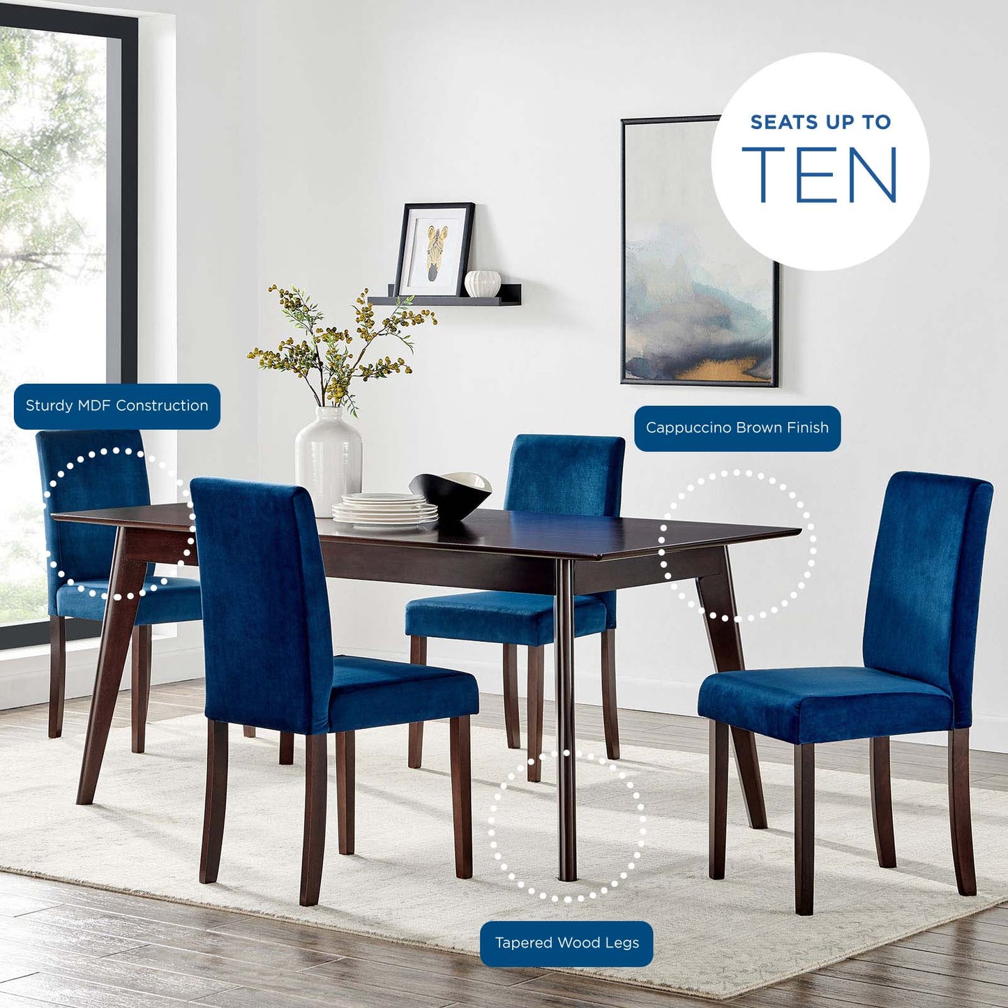 Modway Oracle 69" Rectangle Dining Table - EEI-3748 | Dining Tables | Modishstore - 6