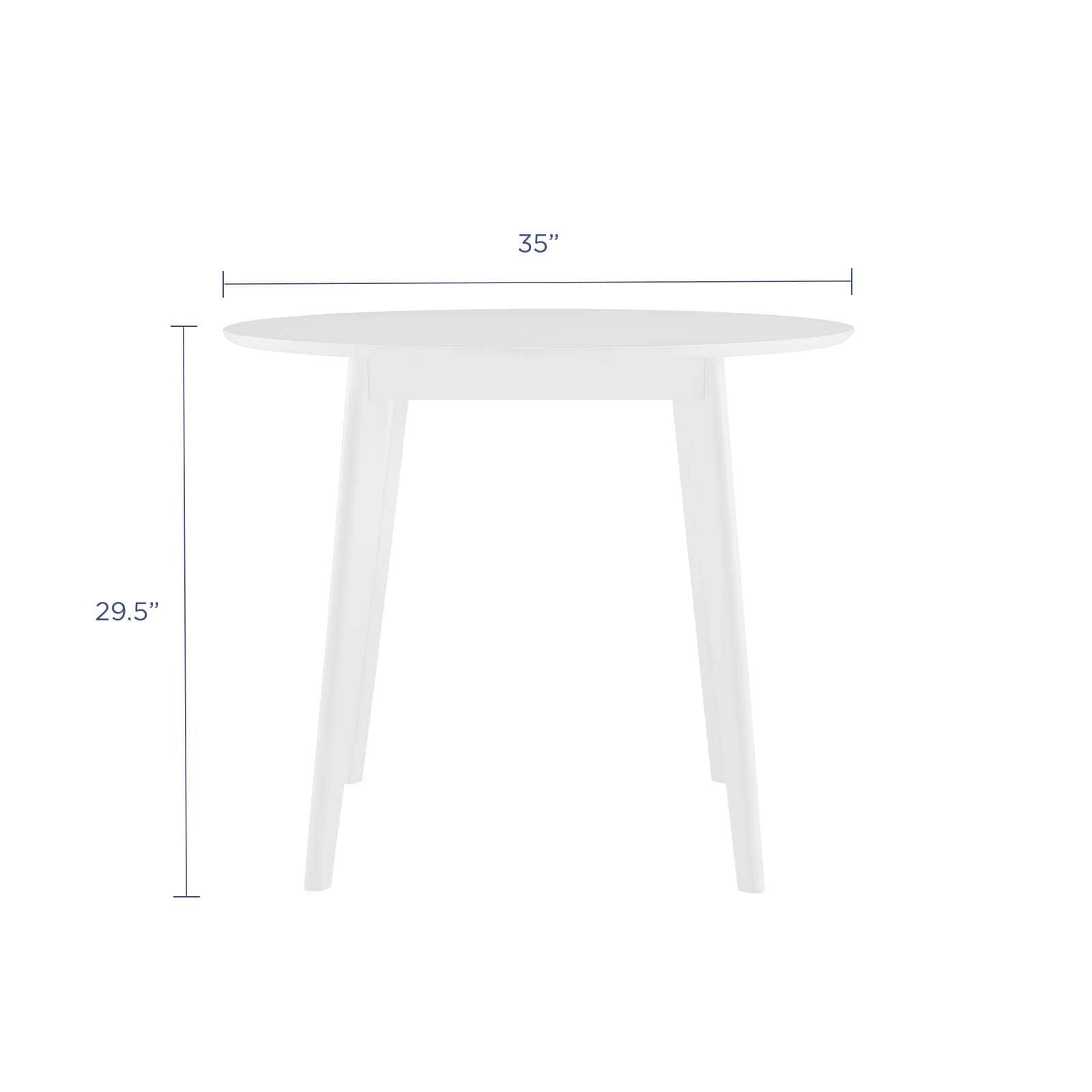 Modway Vision 35" Round White Dining Table | Dining Tables | Modishstore-3