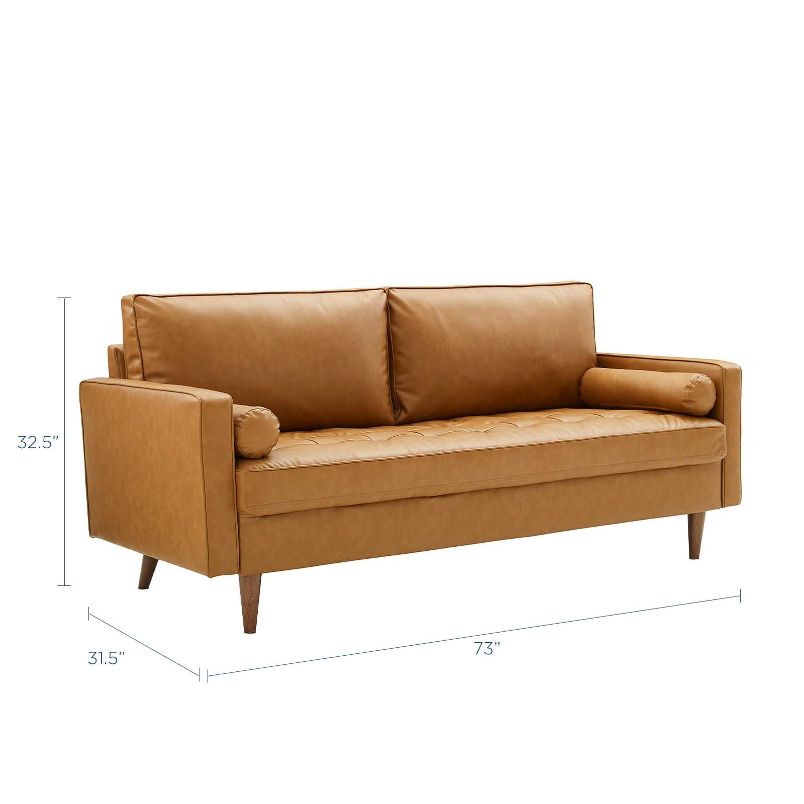Modway Valour Upholstered Faux Leather Sofa - EEI-3765 | Sofas | Modishstore - 2