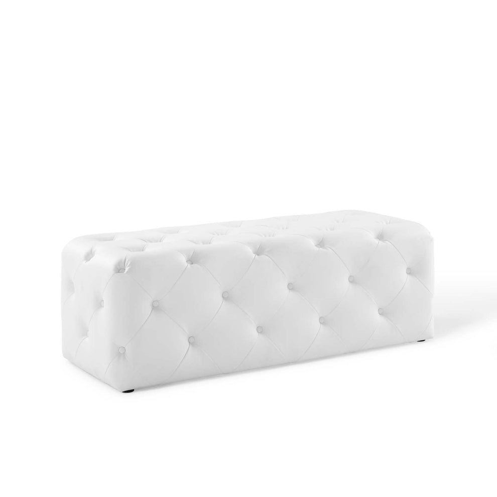 Modway Anthem 48" Tufted Button Entryway Faux Leather Bench - EEI-3767 | Benches | Modishstore - 2