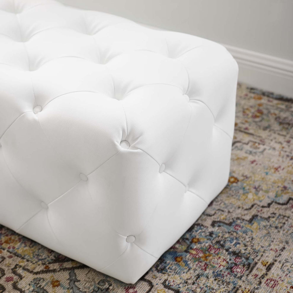 Modway Anthem 48" Tufted Button Entryway Faux Leather Bench - EEI-3767 | Benches | Modishstore - 7