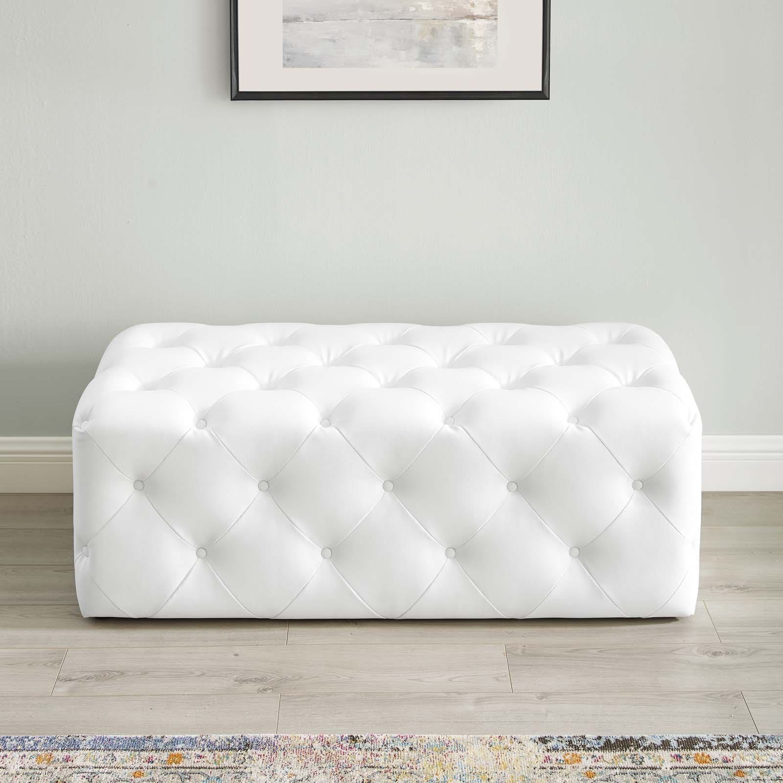 Modway Anthem 48" Tufted Button Entryway Faux Leather Bench - EEI-3767 | Benches | Modishstore - 8
