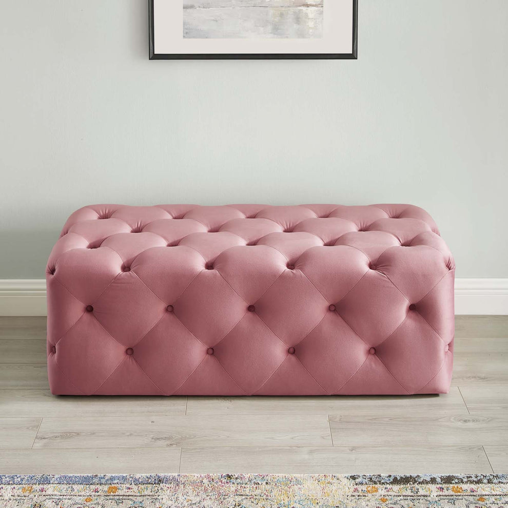 Modway Anthem 48" Tufted Button Entryway Performance Velvet Bench - EEI-3768 | Benches | Modishstore - 1