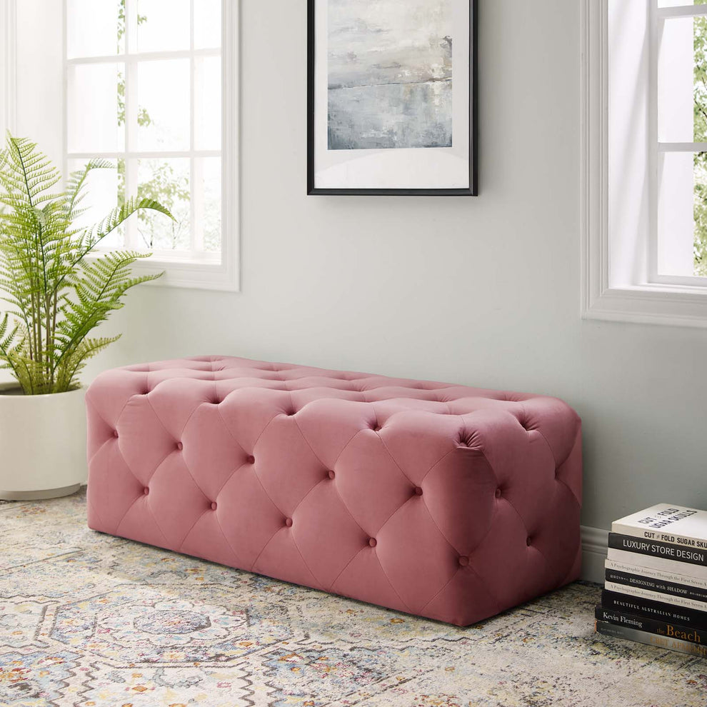 Modway Anthem 48" Tufted Button Entryway Performance Velvet Bench - EEI-3768 | Benches | Modishstore - 2