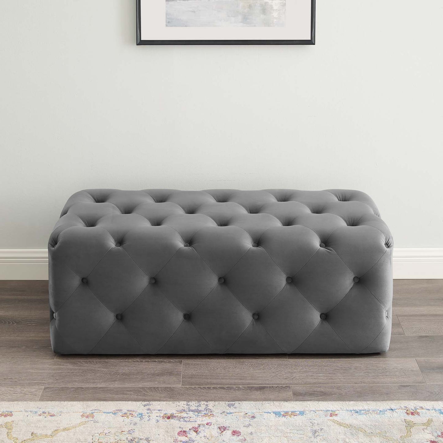Modway Anthem 48" Tufted Button Entryway Performance Velvet Bench | Stools & Benches | Modishstore-17