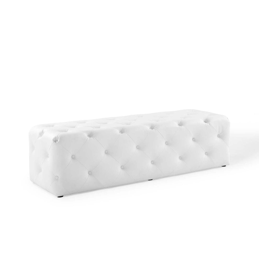 Modway Anthem 60" Tufted Button Entryway Faux Leather Bench - EEI-3769 | Benches | Modishstore - 5