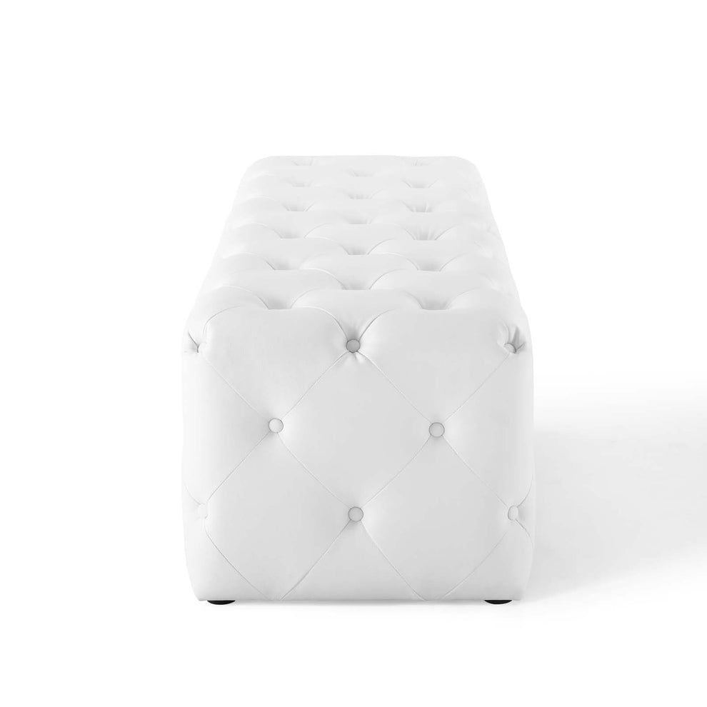 Modway Anthem 60" Tufted Button Entryway Faux Leather Bench - EEI-3769 | Benches | Modishstore - 4