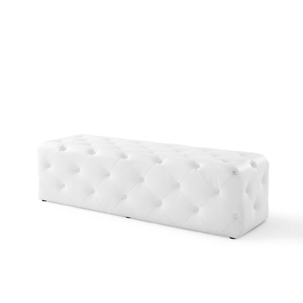 Modway Anthem 60" Tufted Button Entryway Faux Leather Bench - EEI-3769 | Benches | Modishstore - 2