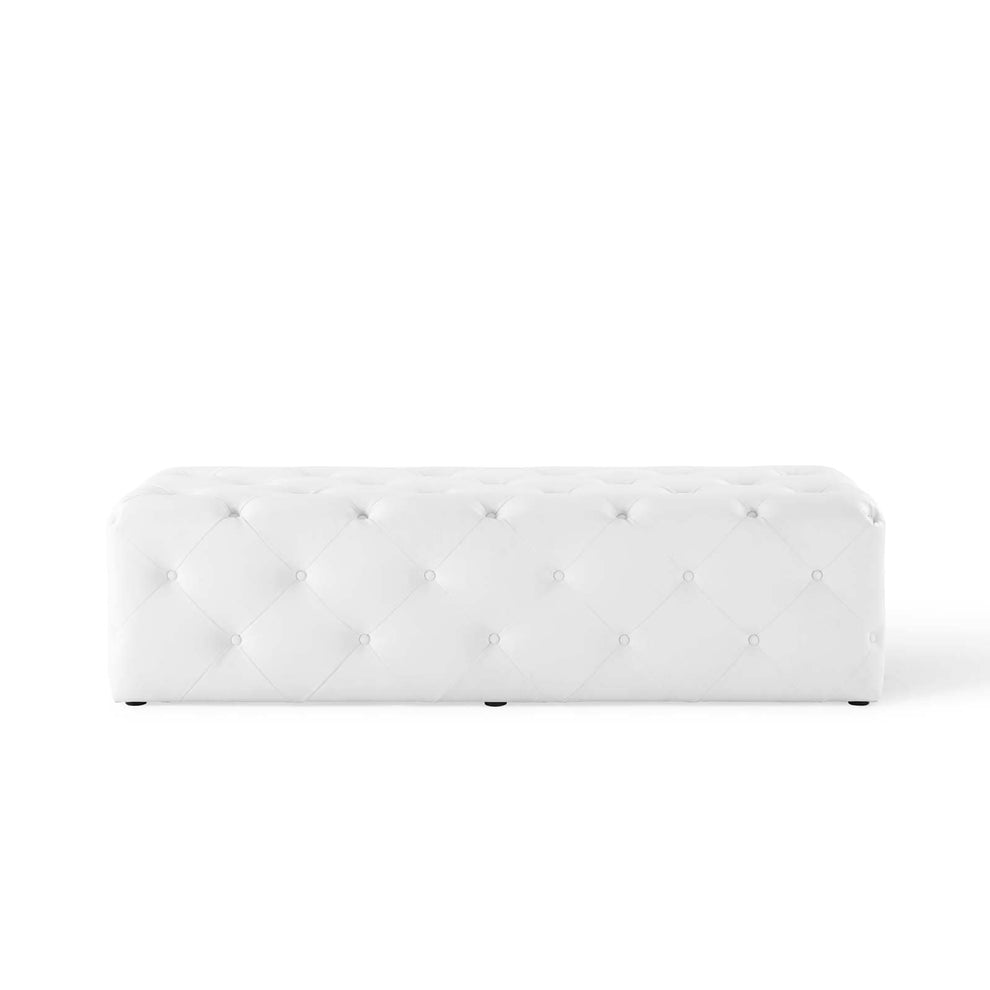 Modway Anthem 60" Tufted Button Entryway Faux Leather Bench - EEI-3769 | Benches | Modishstore - 3
